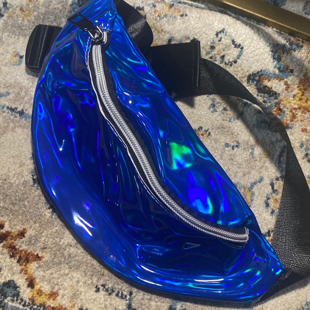Dark blue holographic Fanny pack